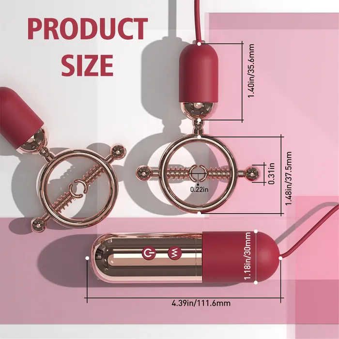 Female Sex Toys YoYoLemon YoYoLemon Rechargeable Vibrating Nipple Clamps Nipple Play Nipple Teasers