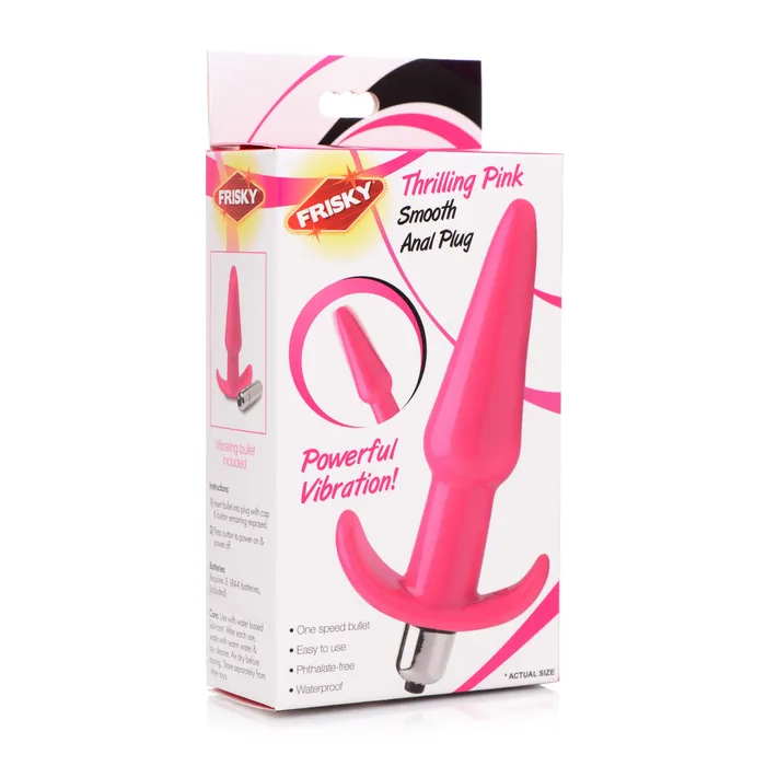 Frisky Male Sex Toys Smooth Vibrating Anal Plug Pink