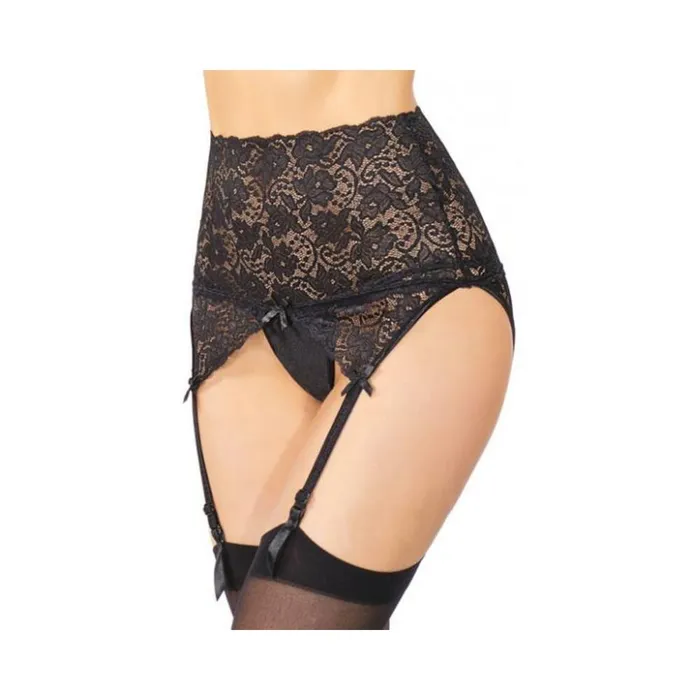 Garter Belt Black Os Hanging Coquette Anal