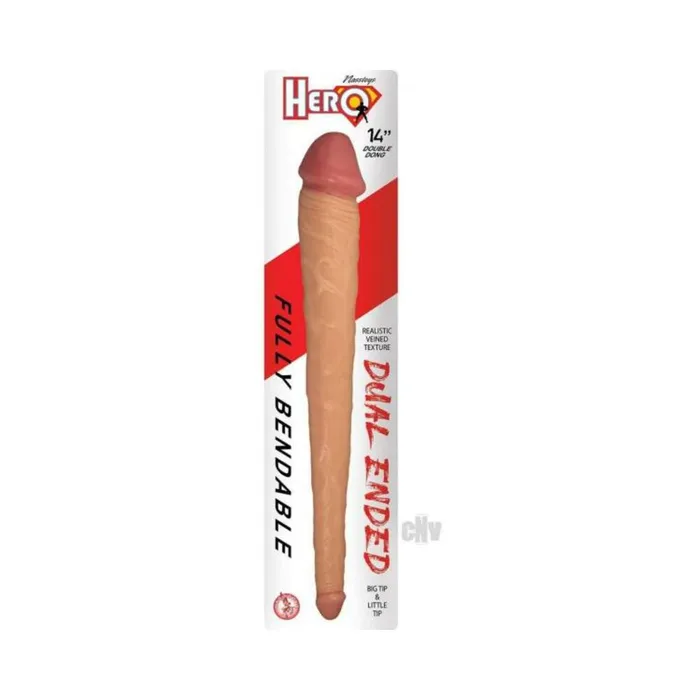 Hero Double Dong 14 In White Nasstoys Dildos