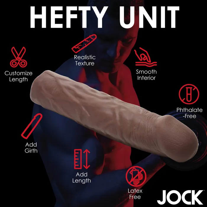 Jock Male Sex Toys JOCK Extra Long 15 Penis Extension Sleeve Dark