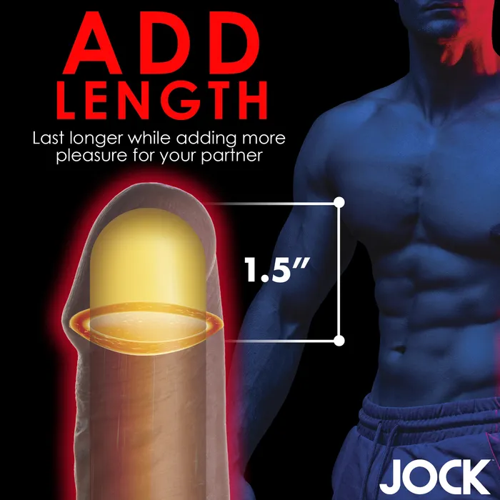 Jock Male Sex Toys JOCK Extra Long 15 Penis Extension Sleeve Dark