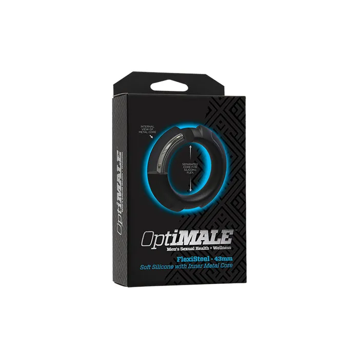 Male Sex Toys Doc Johnson OptiMALE FlexiSteel Silicone Metal Core Cock Ring 43 mm Black Male Sex Toys Doc Johnson OptiMALE FlexiSteel Silicone Metal Core Cock Ring 43 mm Black