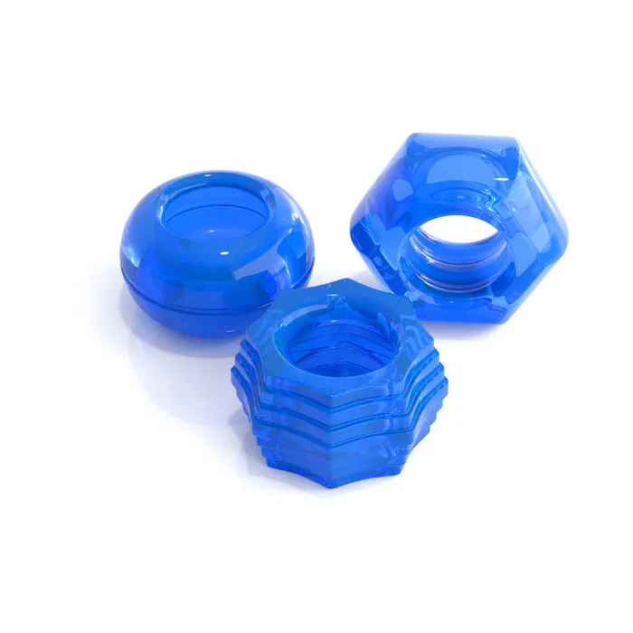 Male Sex Toys Pipedream Classix Deluxe Cock Ring Set Blue