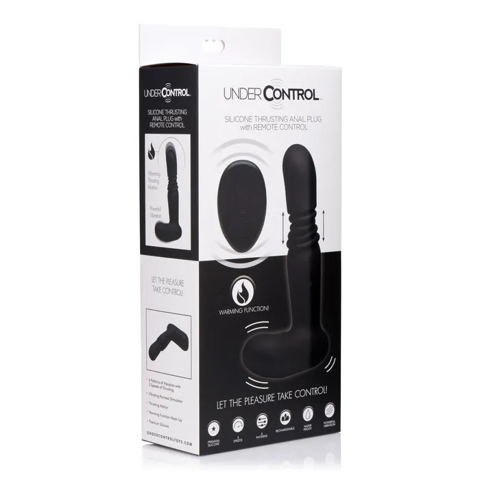 Male Sex Toys Under Control Silicone Thrusting Anal Plug with Remote Control
