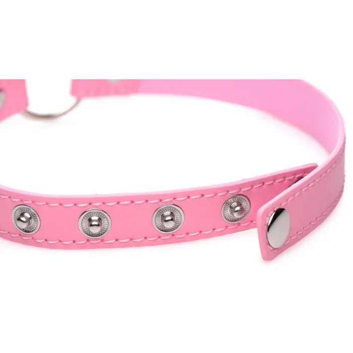 Master Series Vibrators Kinky Kitty Ring Slim Choker Pink