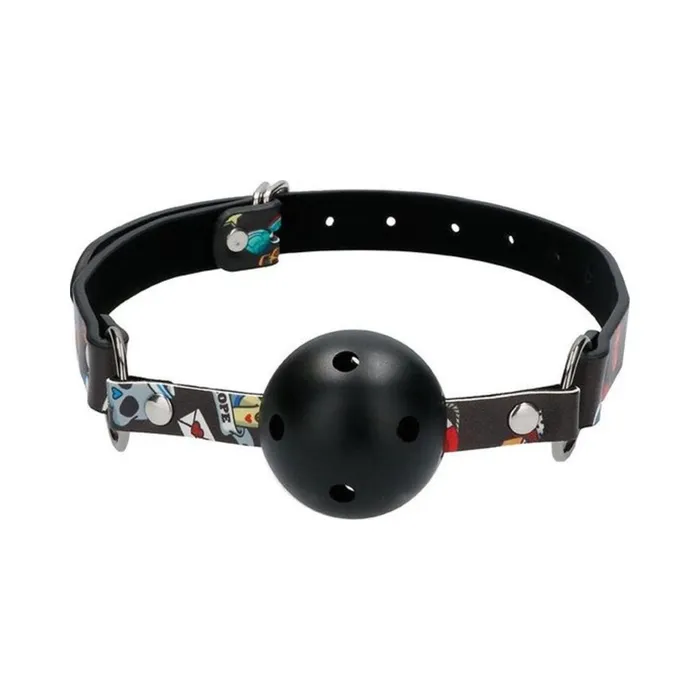 Ouch Old School Tattoo Printed Breathable Ball Gag Shots America LLC Couples Ouch Old School Tattoo Printed Breathable Ball Gag Shots America LLC Couples