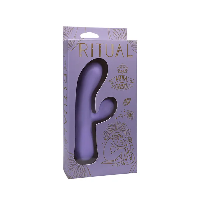 RITUAL Aura Rechargeable Silicone Rabbit Vibrator Lilac Doc Johnson Female Sex Toys RITUAL Aura Rechargeable Silicone Rabbit Vibrator Lilac Doc Johnson Female Sex Toys