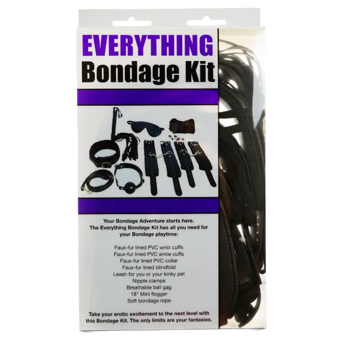 SG Entertainment Inc Couples Plesur 12Piece Everything Bondage Kit Black