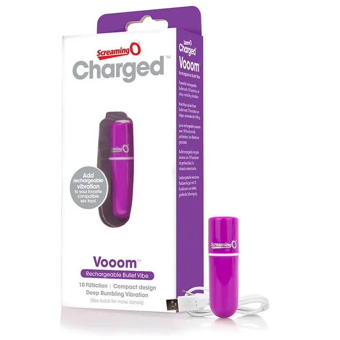 Screaming O Vibrators Screaming O Charged Vooom Rechargeable Bullet Vibe Purple Screaming O Vibrators Screaming O Charged Vooom Rechargeable Bullet Vibe Purple