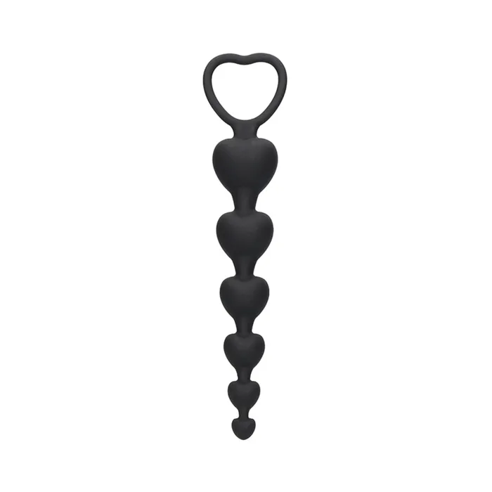 Shots America LLC Anal Ouch Anal Heart Beads Black