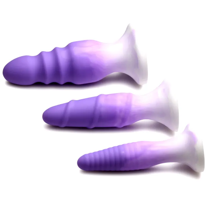 Simply Sweet Anal 3 Piece Silicone Butt Plug Set Purple