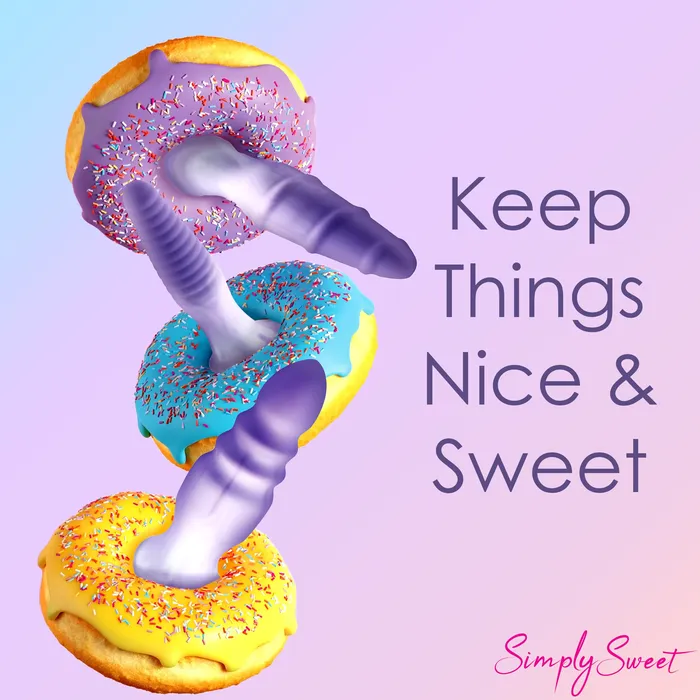 Simply Sweet Anal 3 Piece Silicone Butt Plug Set Purple