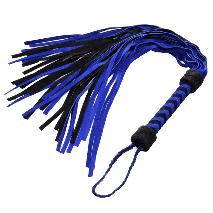 Strict Leather Vibrators Black and Blue Suede Flogger
