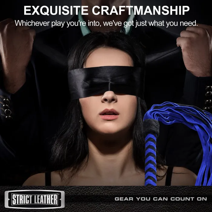 Strict Leather Vibrators Black and Blue Suede Flogger