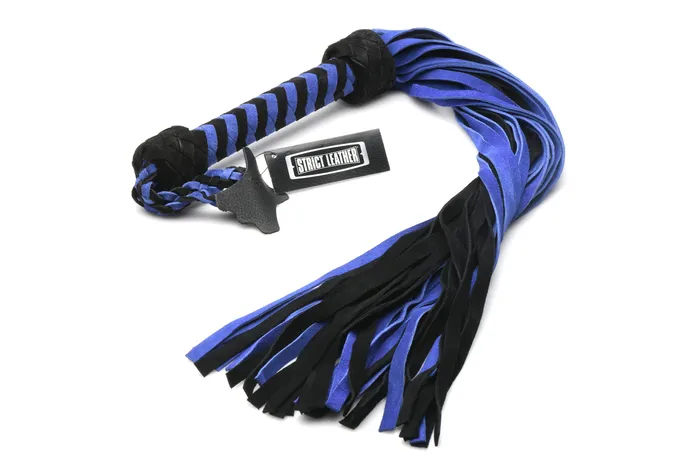 Strict Leather Vibrators Black and Blue Suede Flogger