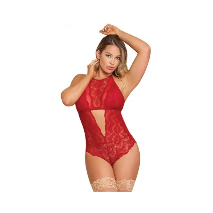 Vibrators Magic Silk Magic Silk Sugar Spice Teddy With Snap Crotch Red Queen