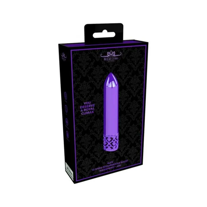 Vibrators Shots America LLC Royal Gems Glitz Abs Rechargeable Bullet Purple Vibrators Shots America LLC Royal Gems Glitz Abs Rechargeable Bullet Purple