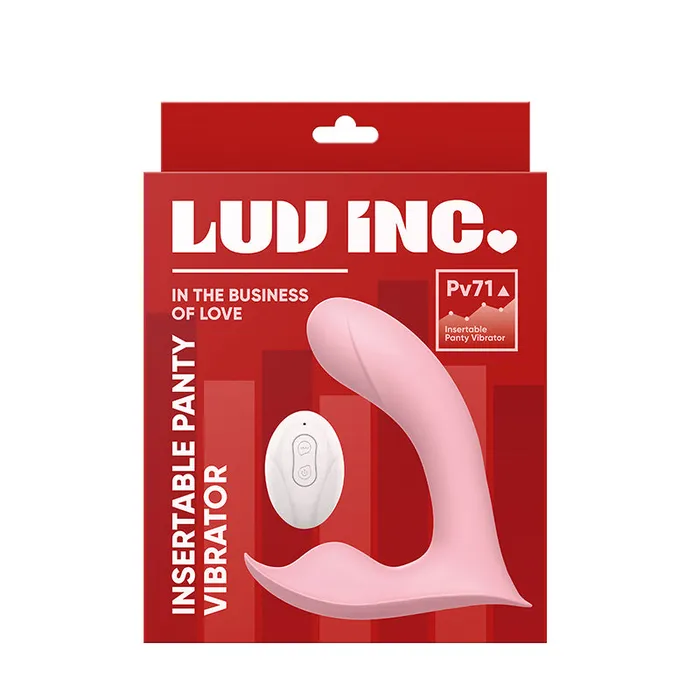 Vvole Vibrators Luv Inc Pv71 Insertable Panty Vibrator Rechargeable RemoteControlled Silicone Wearable Dual Stimulator Pink