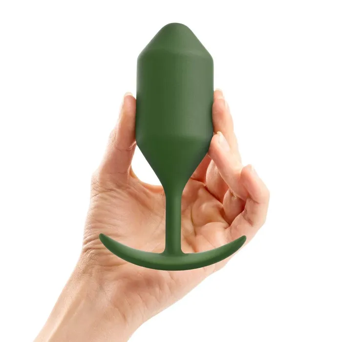Anal bVibe bVibe Snug Plug 4 Weighted Silicone Butt Plug Army Green
