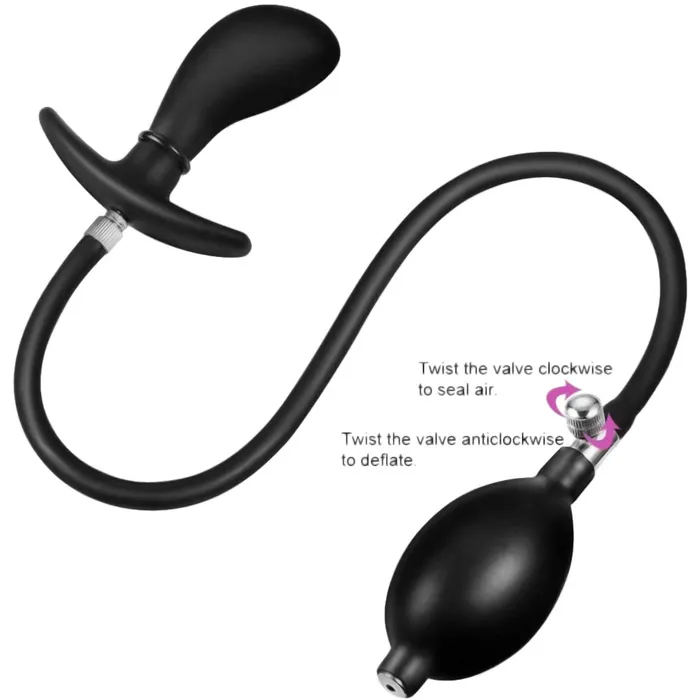 Anal Love Plugs Black Inflatable Anchor Plug