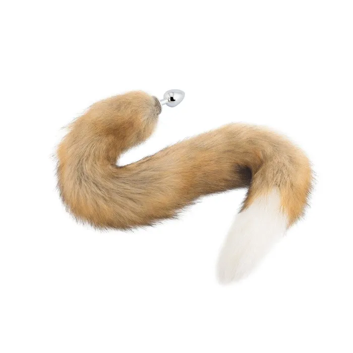 Anal Love Plugs Brown White Fox Tail Plug 32