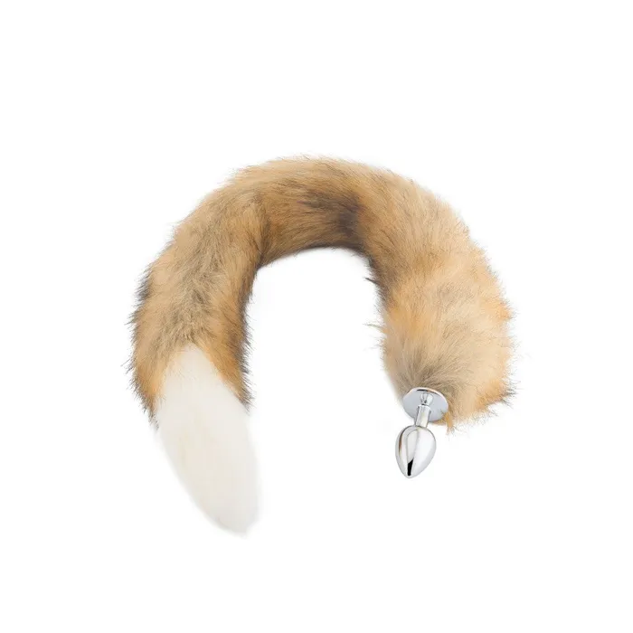 Anal Love Plugs Brown White Fox Tail Plug 32