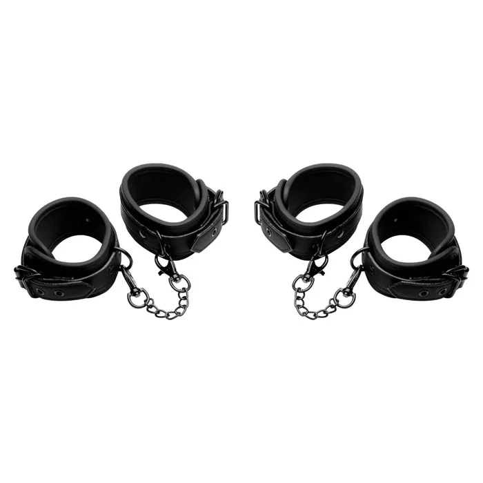 Anal Master Series Master Series Kinky Comfort Wrist Ankle Cuff Set Black