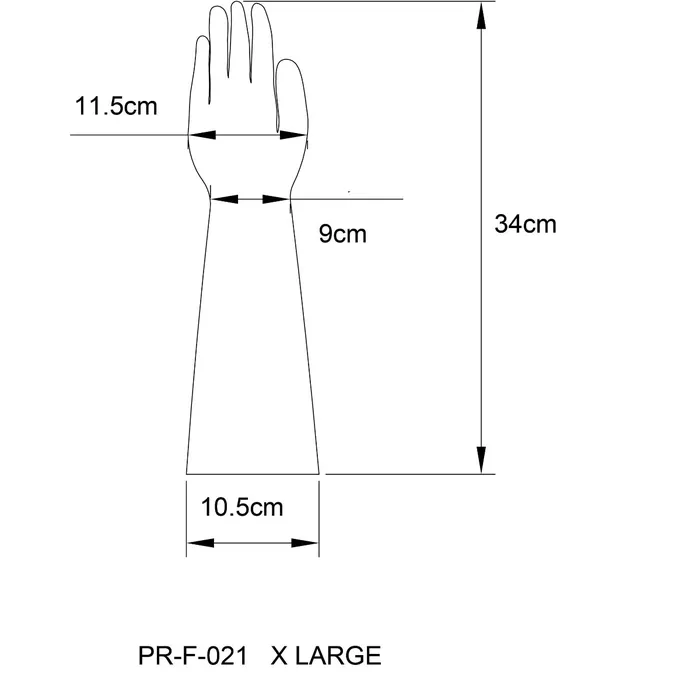 Anal Prowler RED Prowler RED Wrist Length Latex Gloves Black XL
