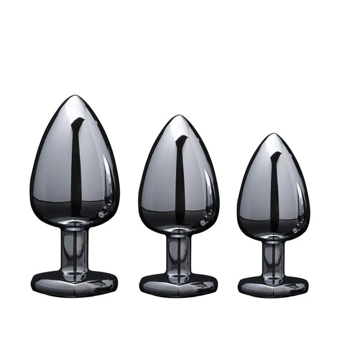 Anal TateA Jewelled Metal Butt Plug Set 3 Piece The Bad Peach