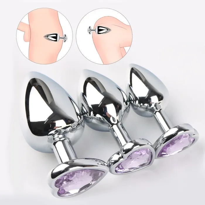 Anal TateA Jewelled Metal Butt Plug Set 3 Piece The Bad Peach Anal TateA Jewelled Metal Butt Plug Set 3 Piece The Bad Peach