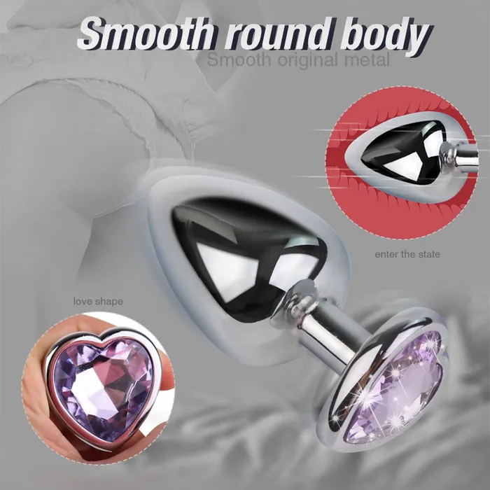 Anal TateA Jewelled Metal Butt Plug Set 3 Piece The Bad Peach Anal TateA Jewelled Metal Butt Plug Set 3 Piece The Bad Peach