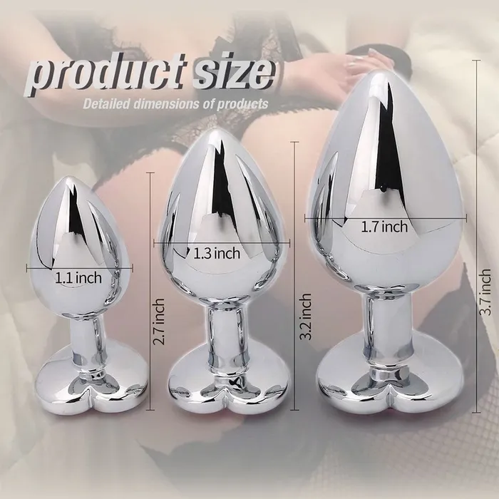 Anal TateA Jewelled Metal Butt Plug Set 3 Piece The Bad Peach Anal TateA Jewelled Metal Butt Plug Set 3 Piece The Bad Peach