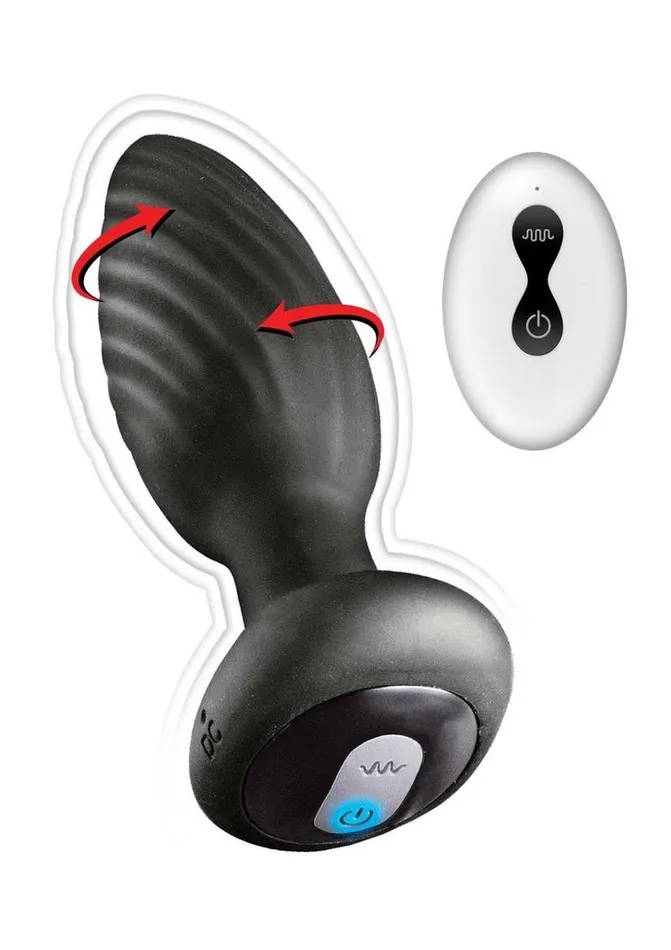 AssSation Remote Vibrating and Rotating Rechargeable Silicone Anal Plug AssSation Male Sex Toys