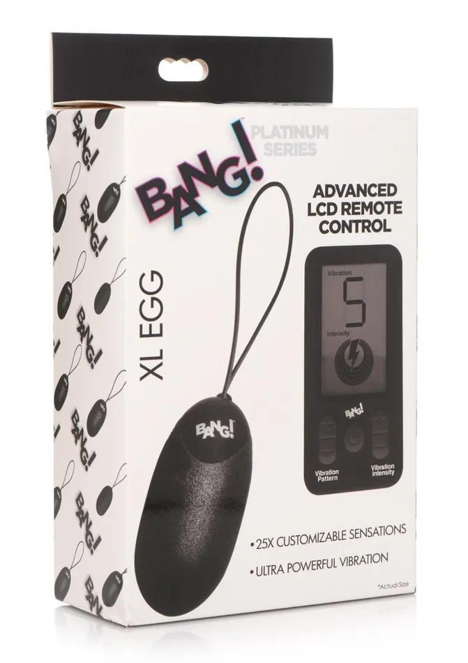 Bang 25x Rechargeable Silicone XL Egg with Remote Control BANG Female Sex Toys