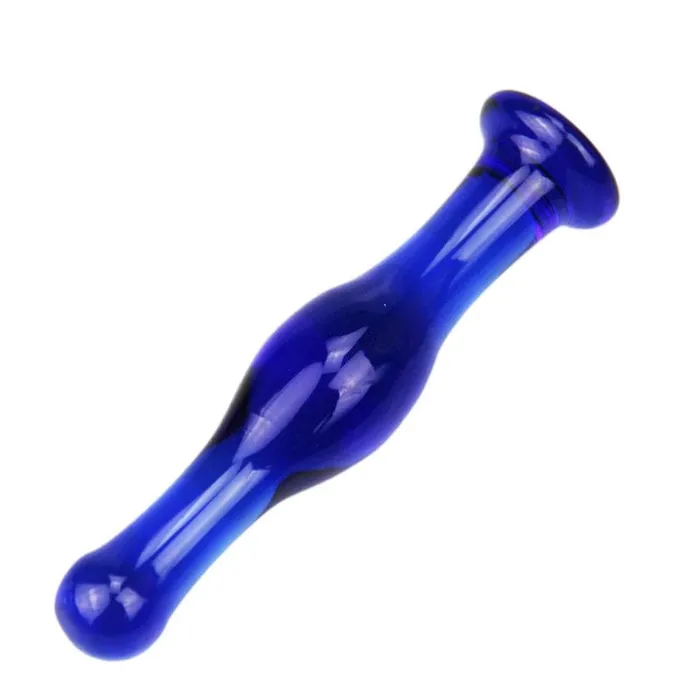 Blue Large Anal Glass Plug Dildo Love Plugs Anal