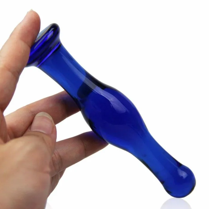 Blue Large Anal Glass Plug Dildo Love Plugs Anal Blue Large Anal Glass Plug Dildo Love Plugs Anal