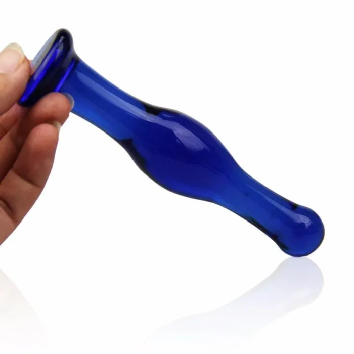 Blue Large Anal Glass Plug Dildo Love Plugs Anal Blue Large Anal Glass Plug Dildo Love Plugs Anal