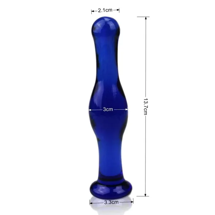 Blue Large Anal Glass Plug Dildo Love Plugs Anal Blue Large Anal Glass Plug Dildo Love Plugs Anal