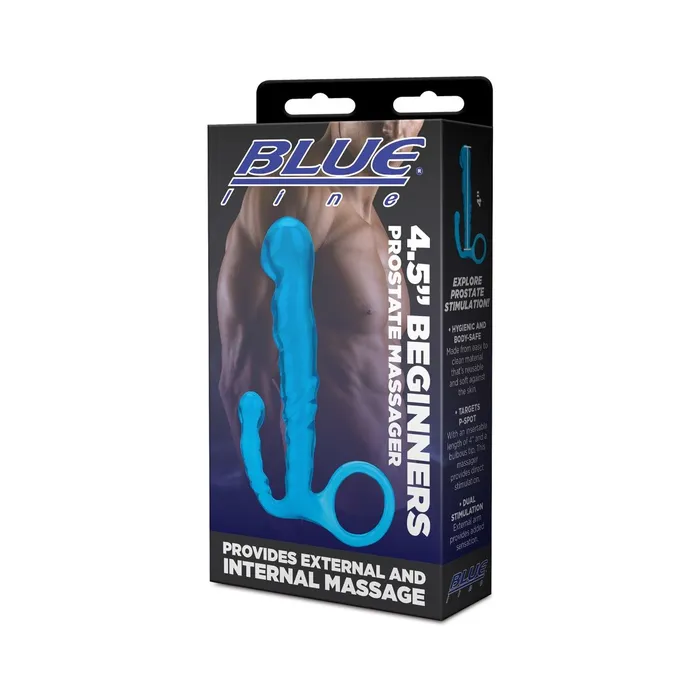 Blue Line Beginners Prostate Massager Blue 45 Inch Blue Line Anal