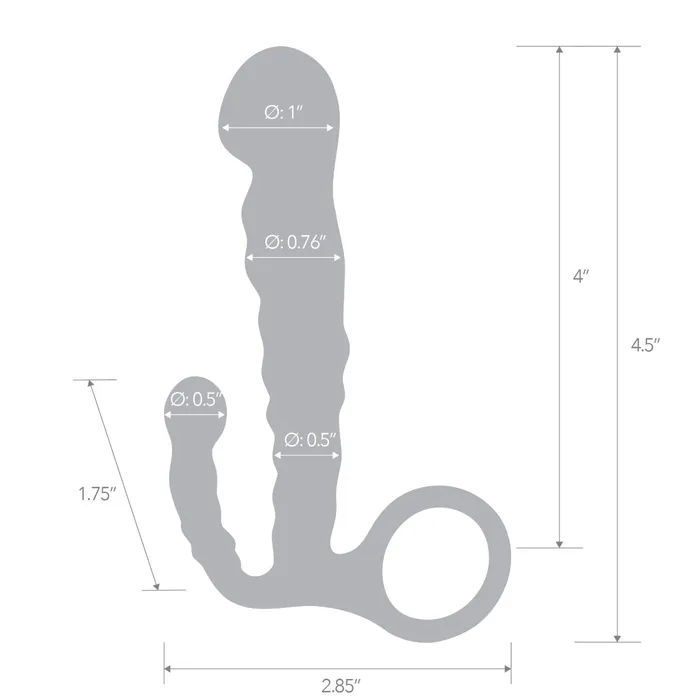 Blue Line Beginners Prostate Massager Blue 45 Inch Blue Line Anal