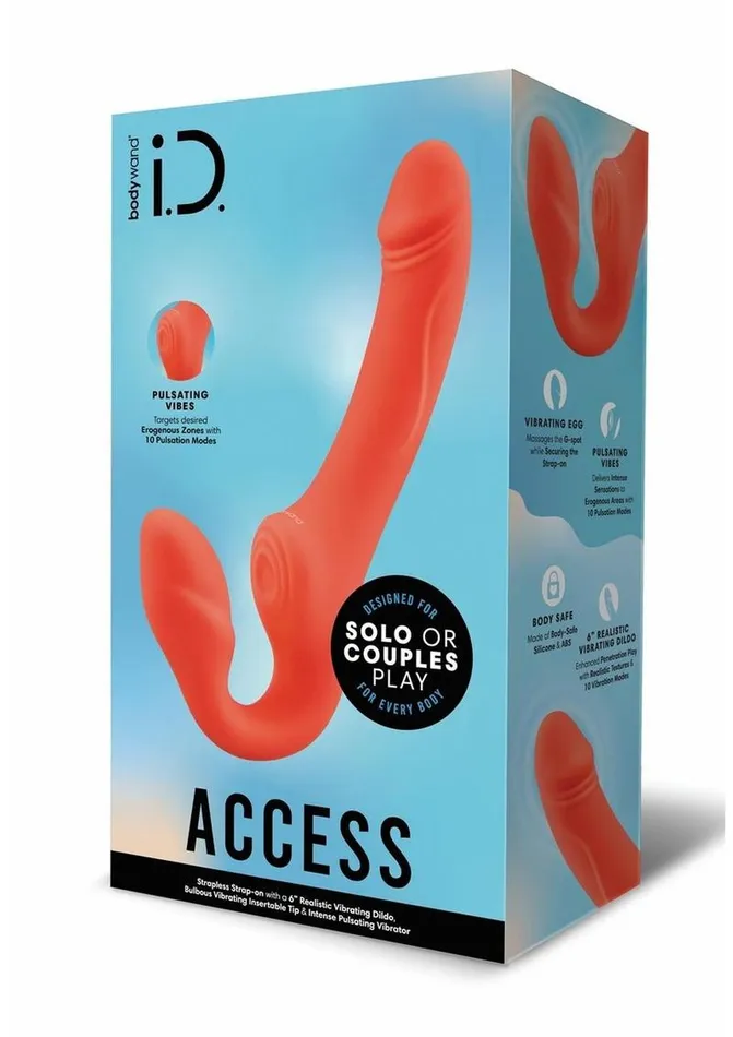 Bodywand Female Sex Toys Bodywand Id Access Rechargeable Silicone Strapless StrapOn