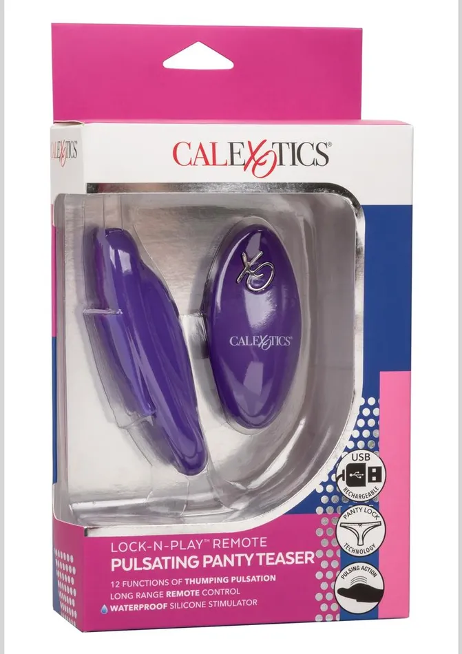 Calexotics LockNPlay Silicone Rechargeable Panty Vibe Remote Controlled Vibes Female Sex Toys