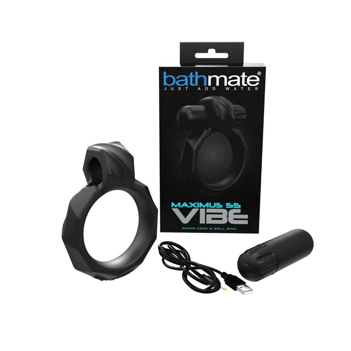 Couples Bathmate Bathmate Maximus Vibe 55 Vibrating Cock Ball Ring Black