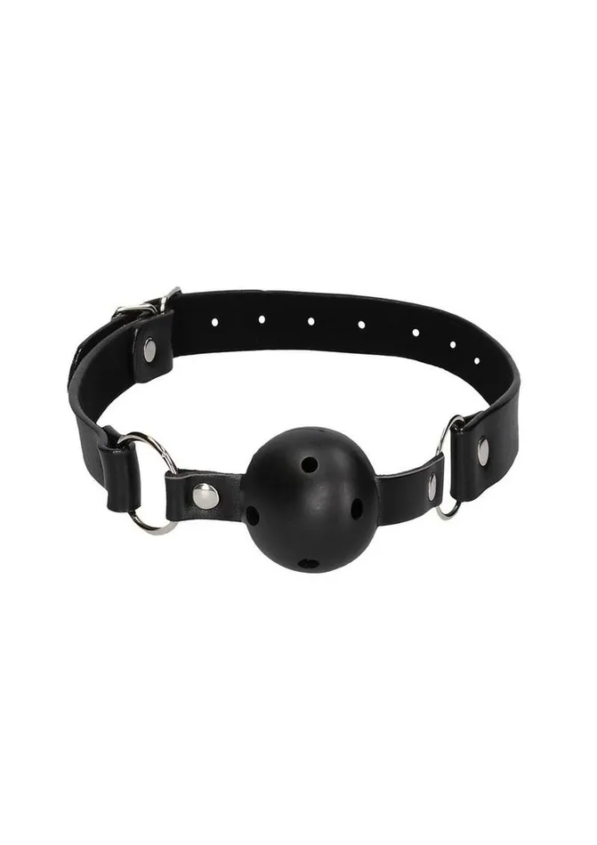 Couples Ouch Ouch Breathable Ball Gag with Bonded Leather Straps