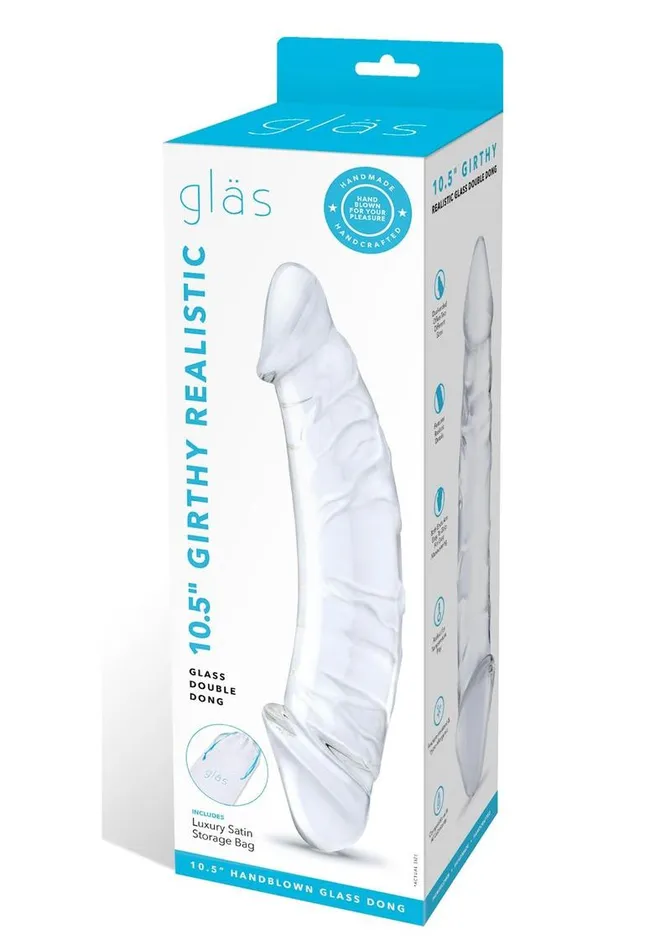 Dildos Glas Girthy Realistic Glass Double Dong Glas