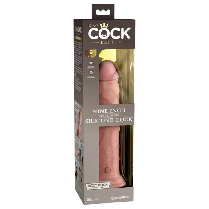 Dildos King Cock King Cock Elite Dual Density Silicone Dildo Pink 9 Inch