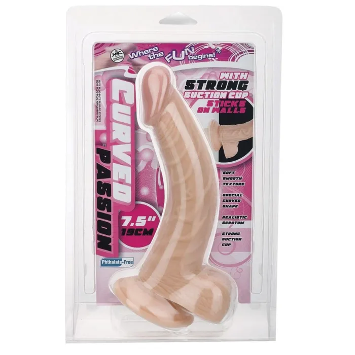 Dildos Nanma Curved Passion Suction Cup Dildo Pink 75 Inch Nanma