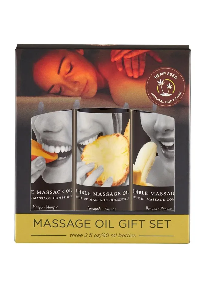 Earthly Body Hemp Seed Edible Massage Oil Gift Set Three 2oz Edible Massage Oils Hemp Seed Body Care Couples Earthly Body Hemp Seed Edible Massage Oil Gift Set Three 2oz Edible Massage Oils Hemp Seed Body Care Couples
