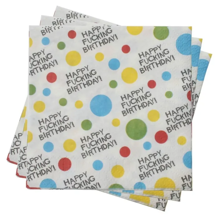 Enhancers Little Genie Little Genie XRated Birthday Napkins 8 Pack